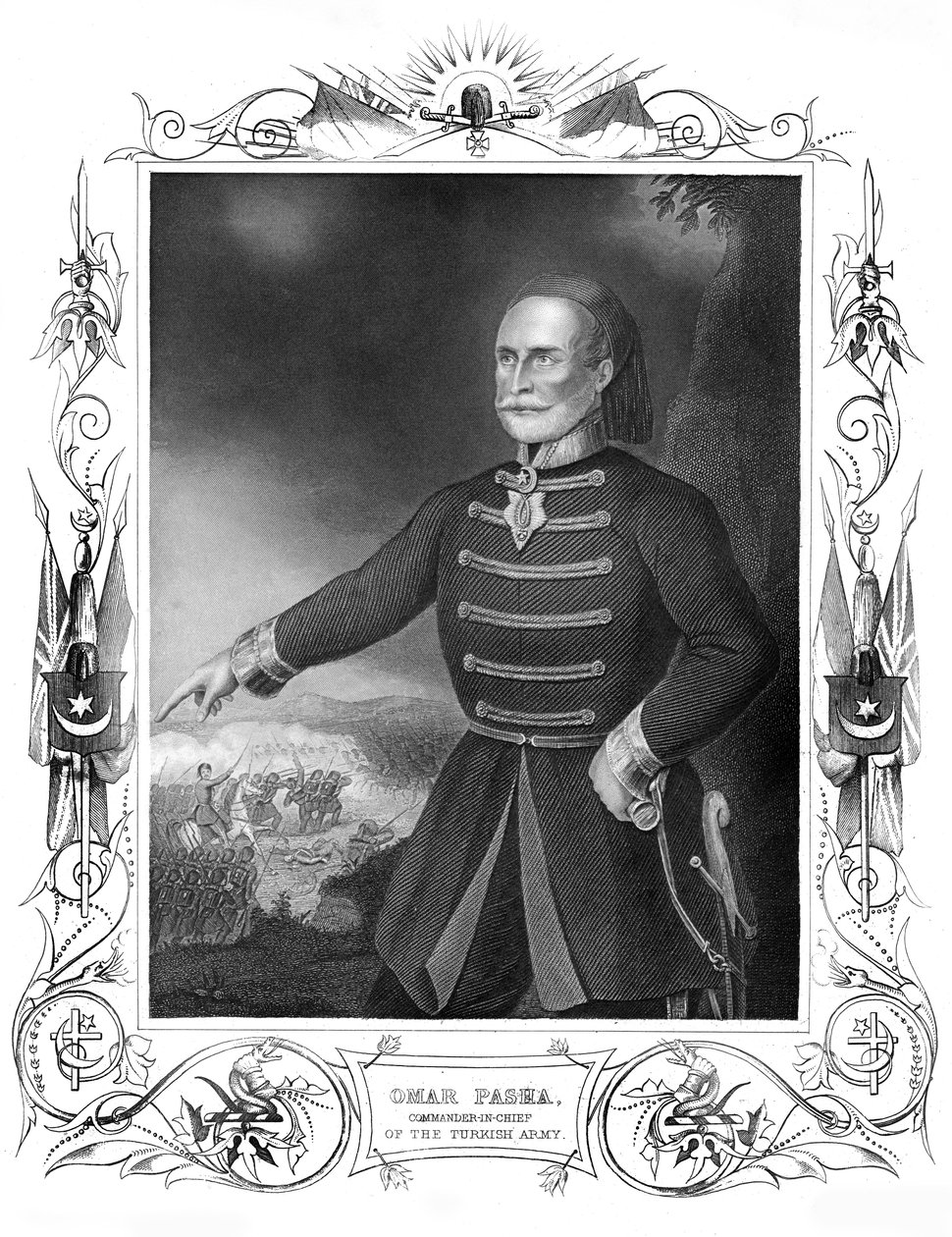Ömer Paşa, 19. Yüzyıl Türk Ordusu Başkomutanı. by Daniel John Pound