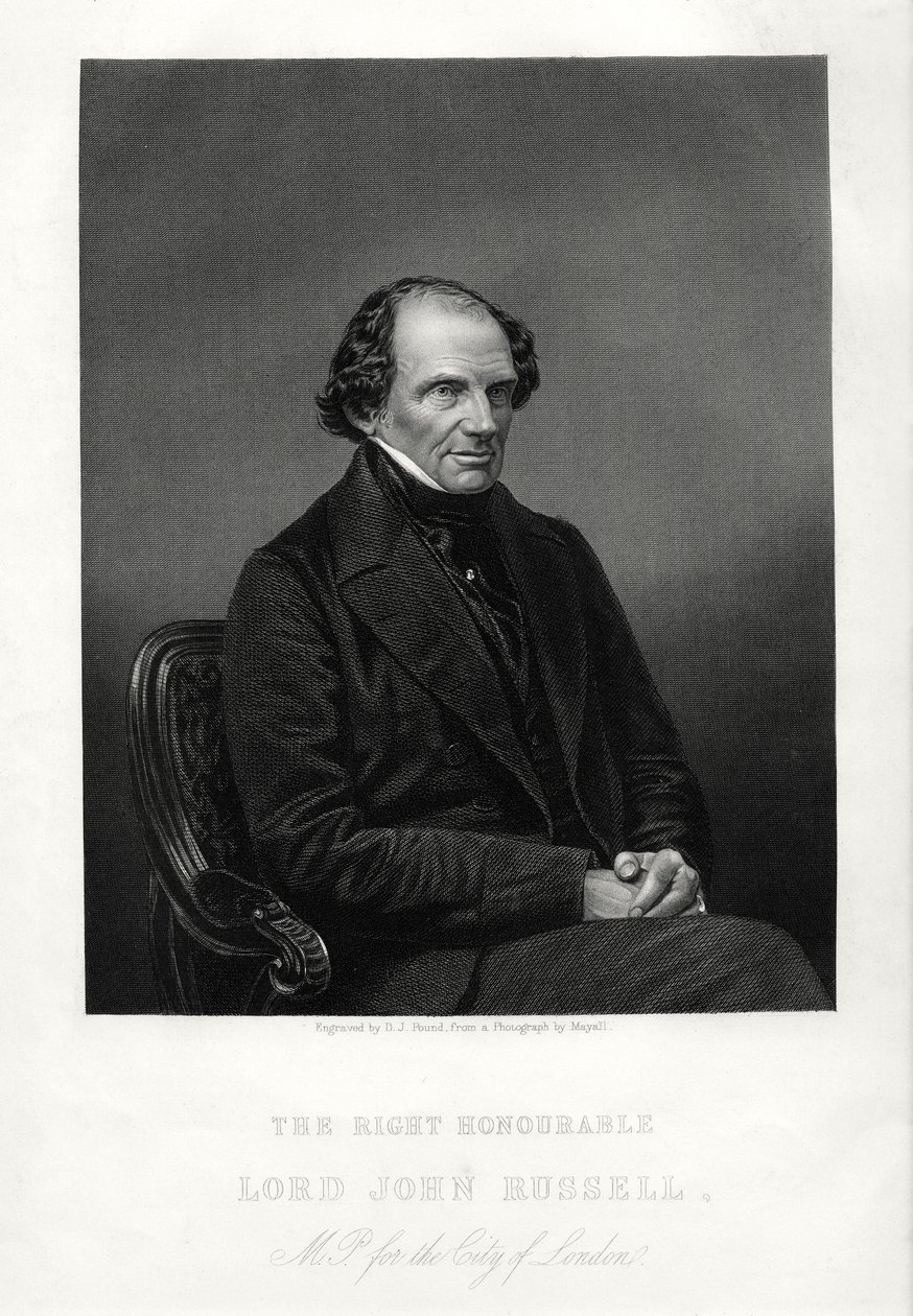 Çok Saygıdeğer John Russell, 1 Earl Russell, İngiliz Liberal devlet adamı, c1880 by Daniel John Pound
