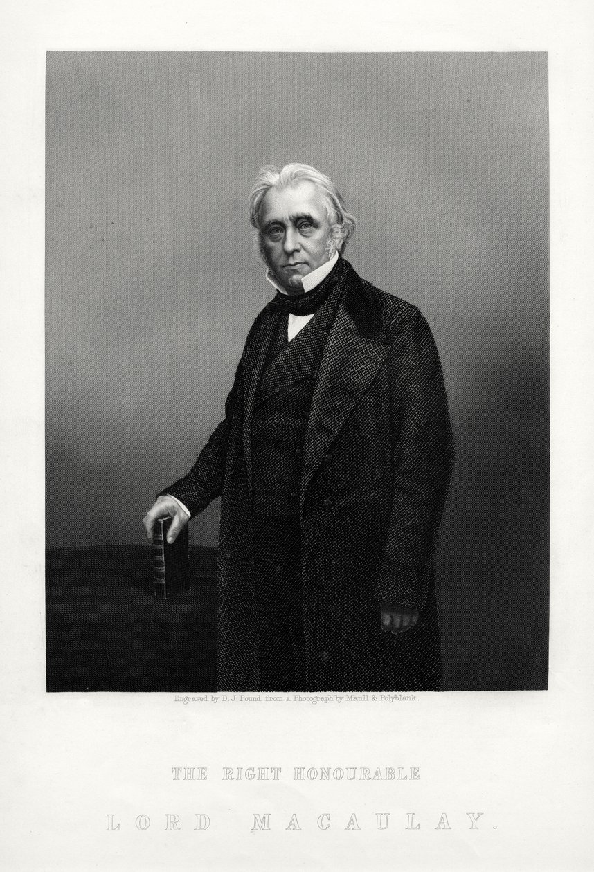 Thomas Babington Macaulay, İngiliz şair, tarihçi ve Whig politikacı, c1880. by Daniel John Pound