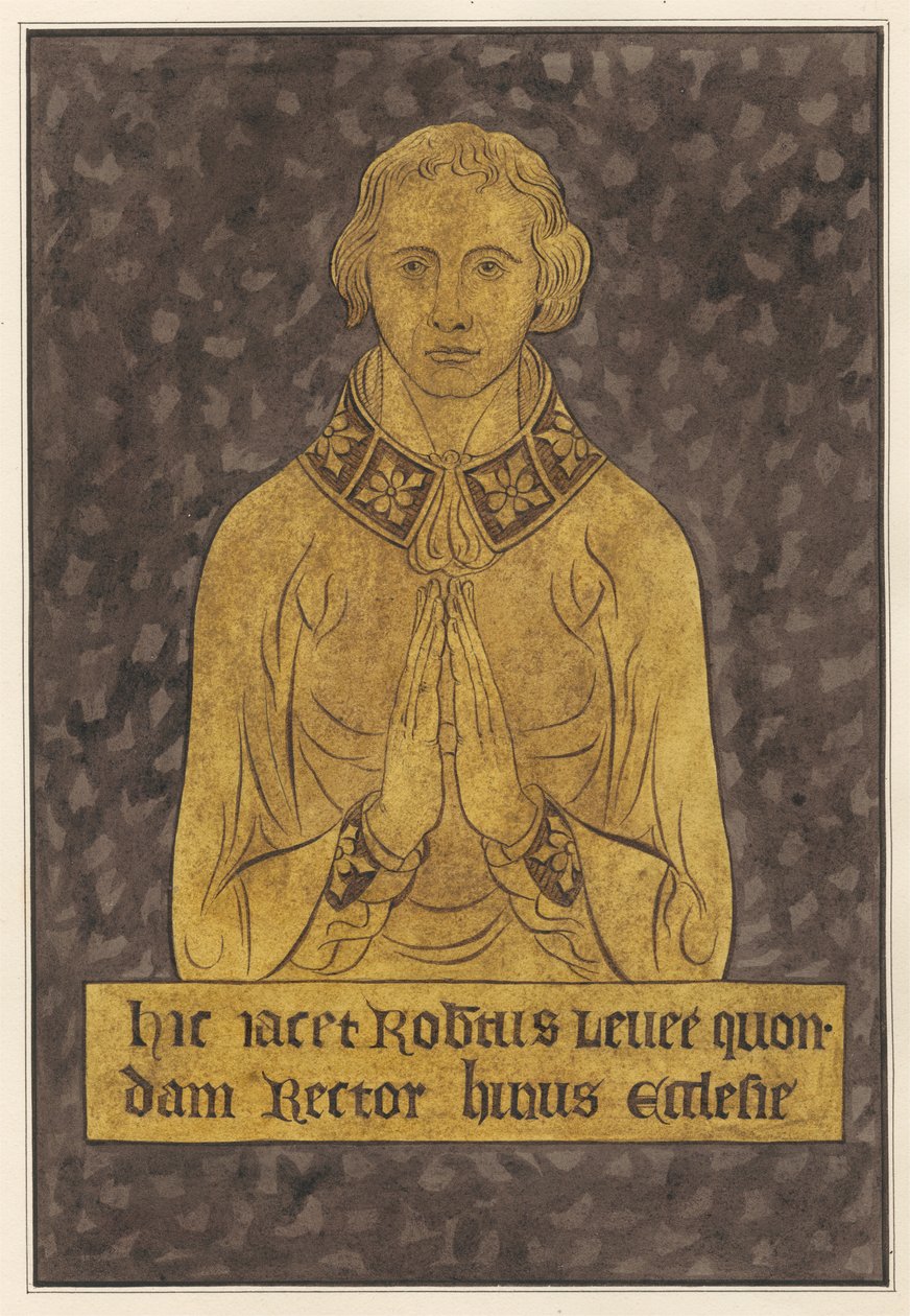 Hayes Kilisesi'nden Robert Lellee için Pirinç Levha by Daniel Lysons