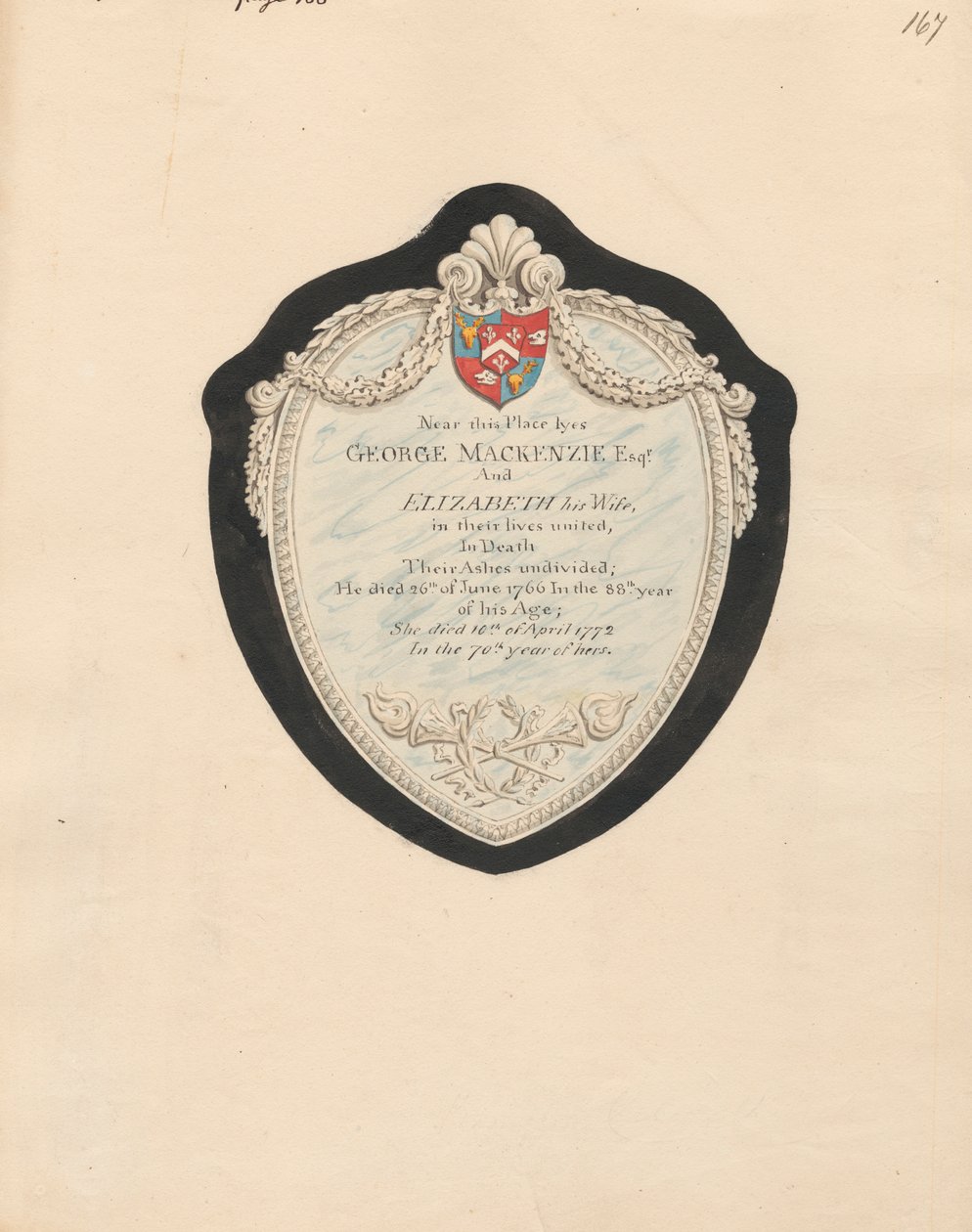 Kensngton Kilisesi'nden George ve Elizabeth MacKenzie Anıtı by Daniel Lysons