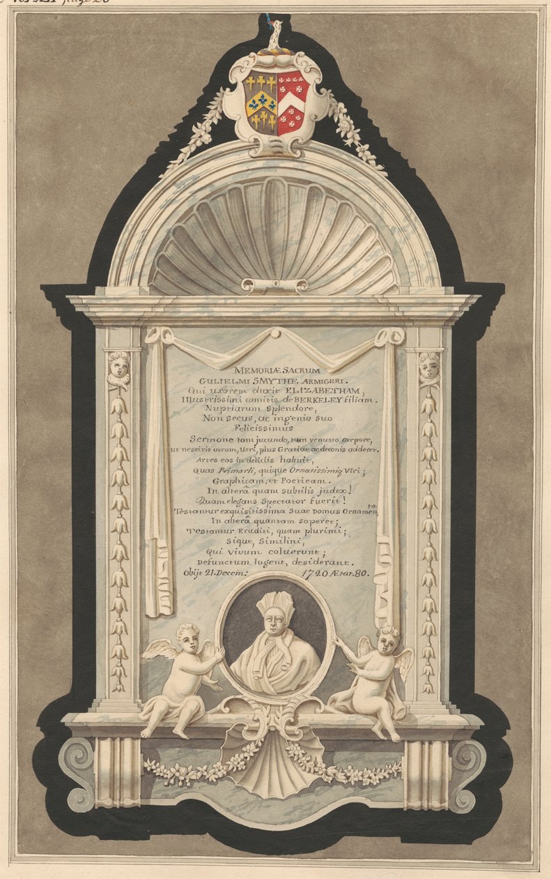 Cranford Kilisesi'nden William Smith Anıtı by Daniel Lysons