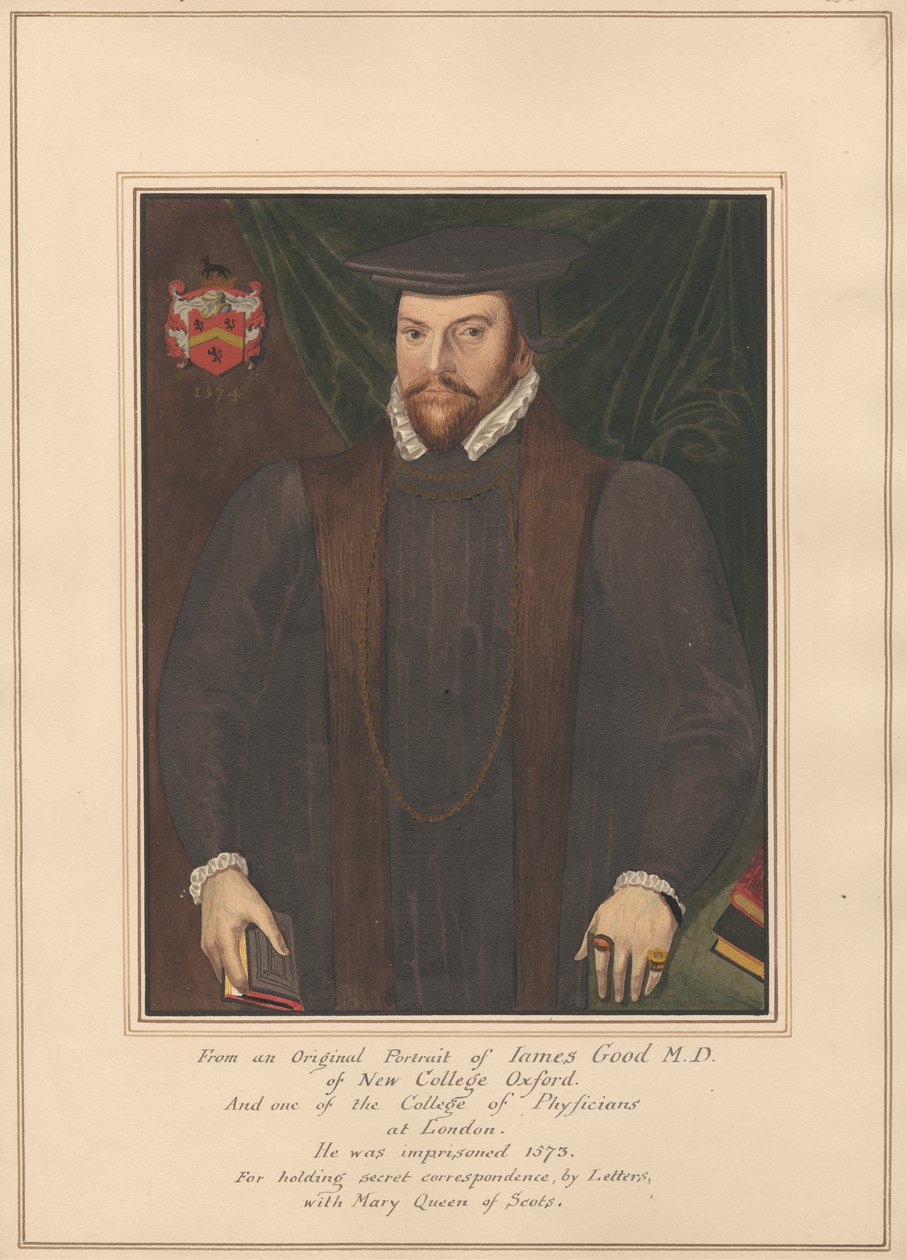 New College Oxford'dan Dr. James Good'un Portresi by Daniel Lysons