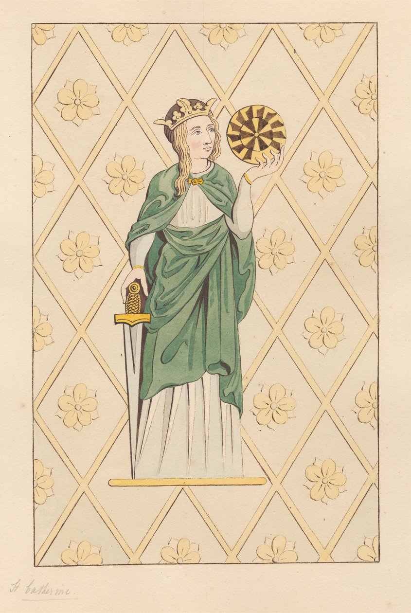 Heston Kilisesi'nden Aziz Catherine'in Vitray Penceresi by Daniel Lysons