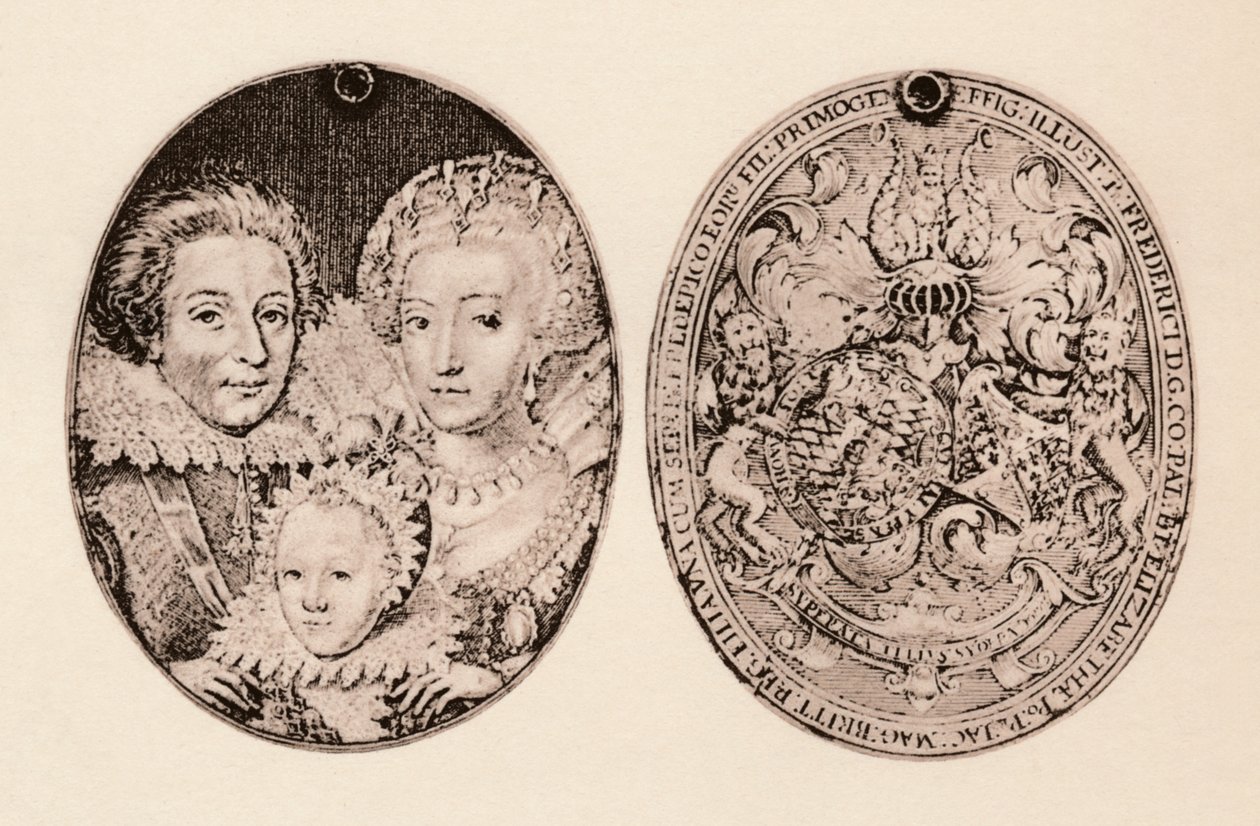 Bohemyalı Frederick, Elizabeth Stuart ve oğulları Frederick Henry, 1621, 1904 by Daniel Mytens