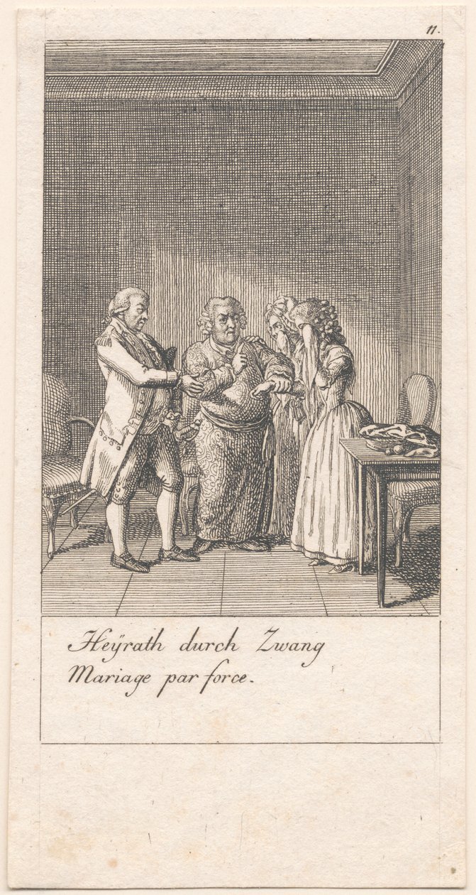 Evlilik motivasyonları ve sonuçları. Bl. 11 by Daniel Nikolaus Chodowiecki