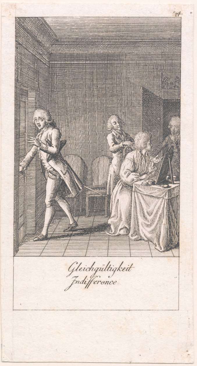 Evlilik motivasyonları ve sonuçları. Bl. 4 by Daniel Nikolaus Chodowiecki