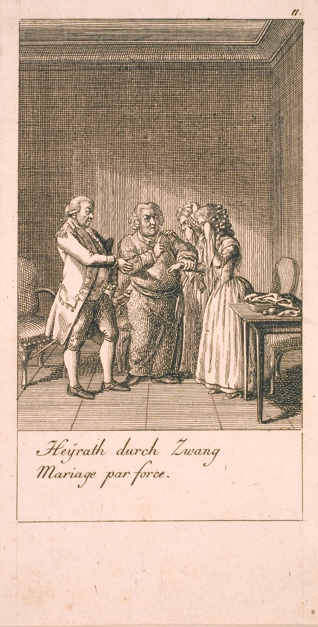 Evlilik motivasyonları ve sonuçları. Bl. 7 by Daniel Nikolaus Chodowiecki
