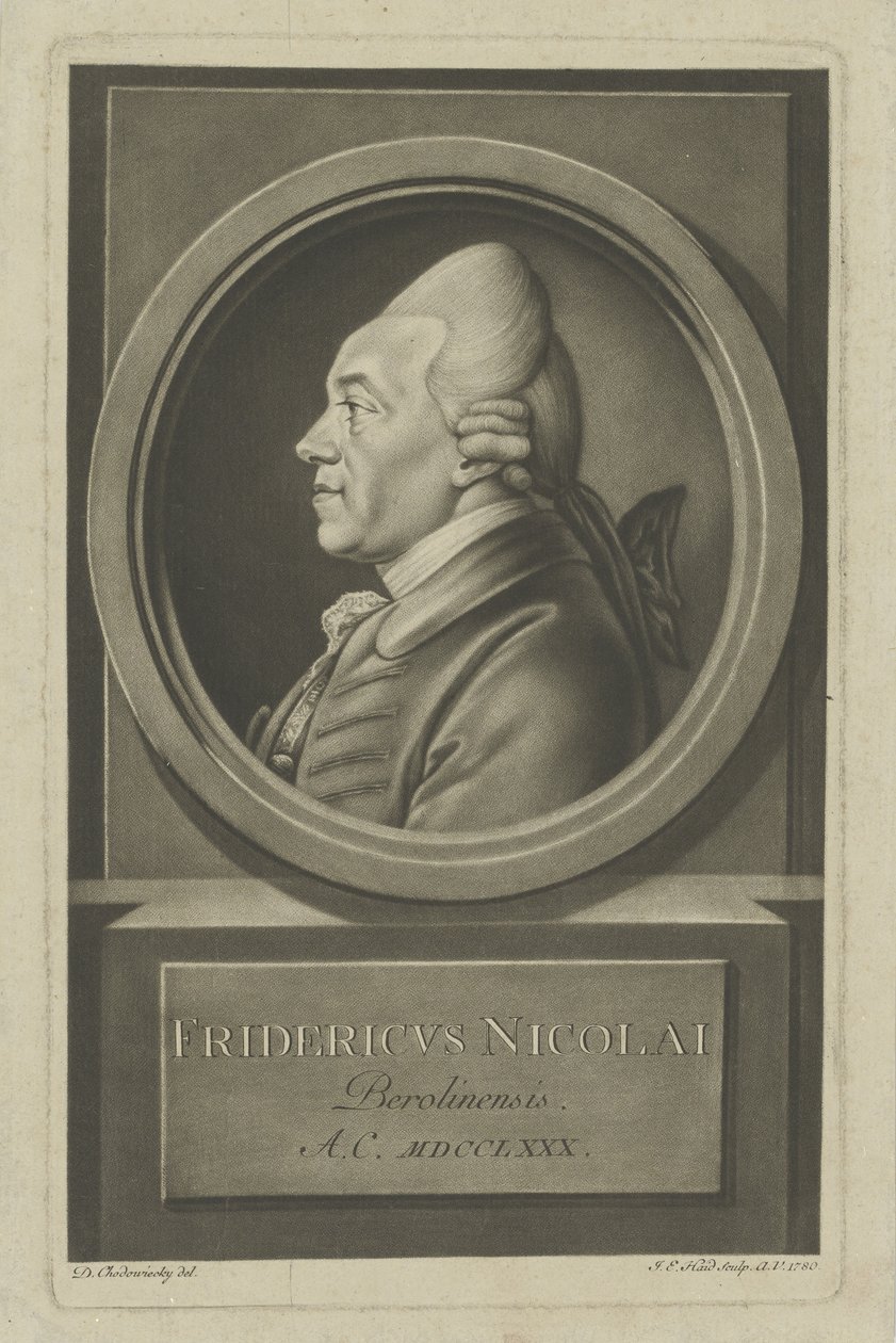 Christoph Friedrich Nicolai 1733-1811, 1780. by Daniel Nikolaus Chodowiecki