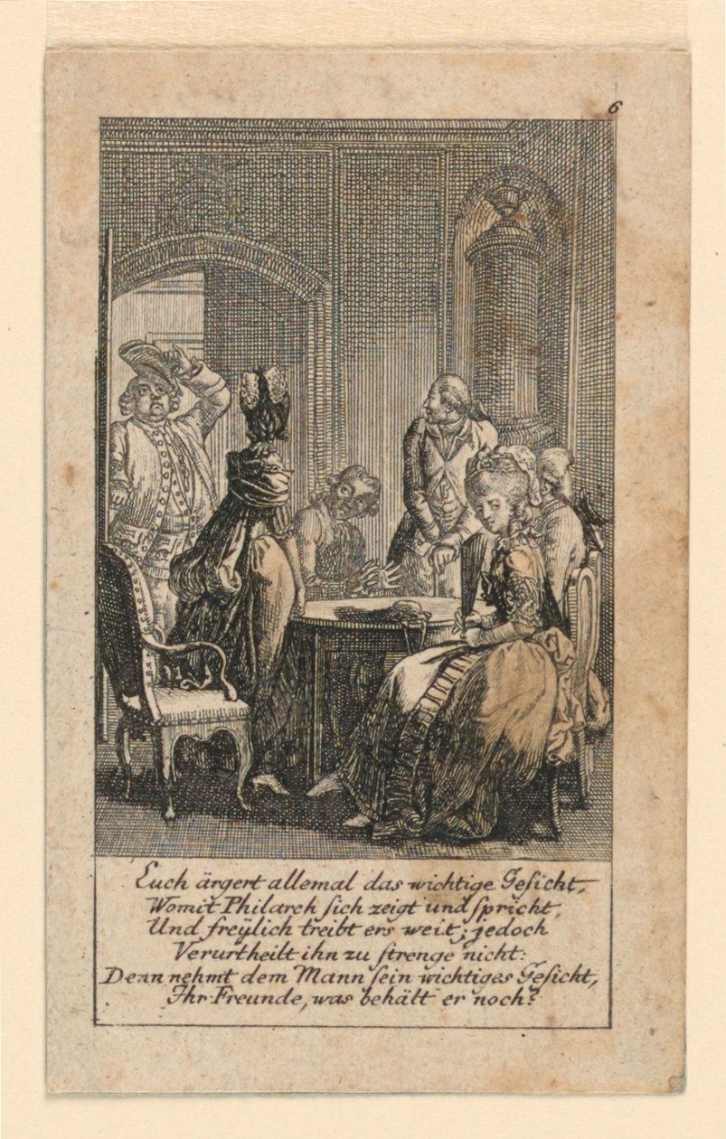 Pomposity, "Königl: Grosbrit [anian] şecere takvimi J.G. Berenberg tarafından 1780 yılı Lauenberg için" by Daniel Nikolaus Chodowiecki
