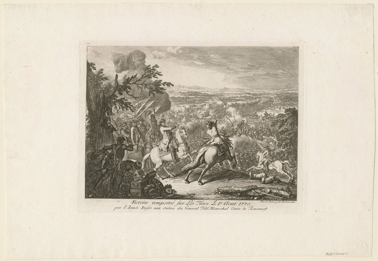 Cahul Savaşı, 1770 by Daniel Nikolaus Chodowiecki