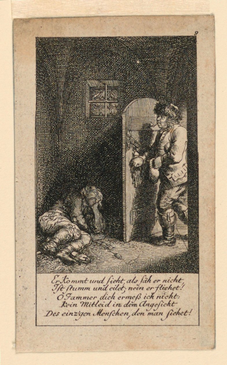 The Jailbird, İllüstrasyon "Königl: Grosbrit [anian] J.G. Berenberg tarafından 1780 yılı Lauenberg için şecere takvimi" by Daniel Nikolaus Chodowiecki