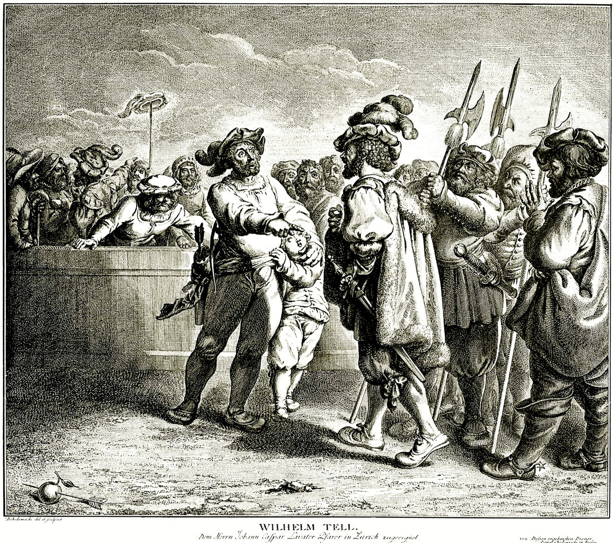 William Tell, 1781. by Daniel Nikolaus Chodowiecki