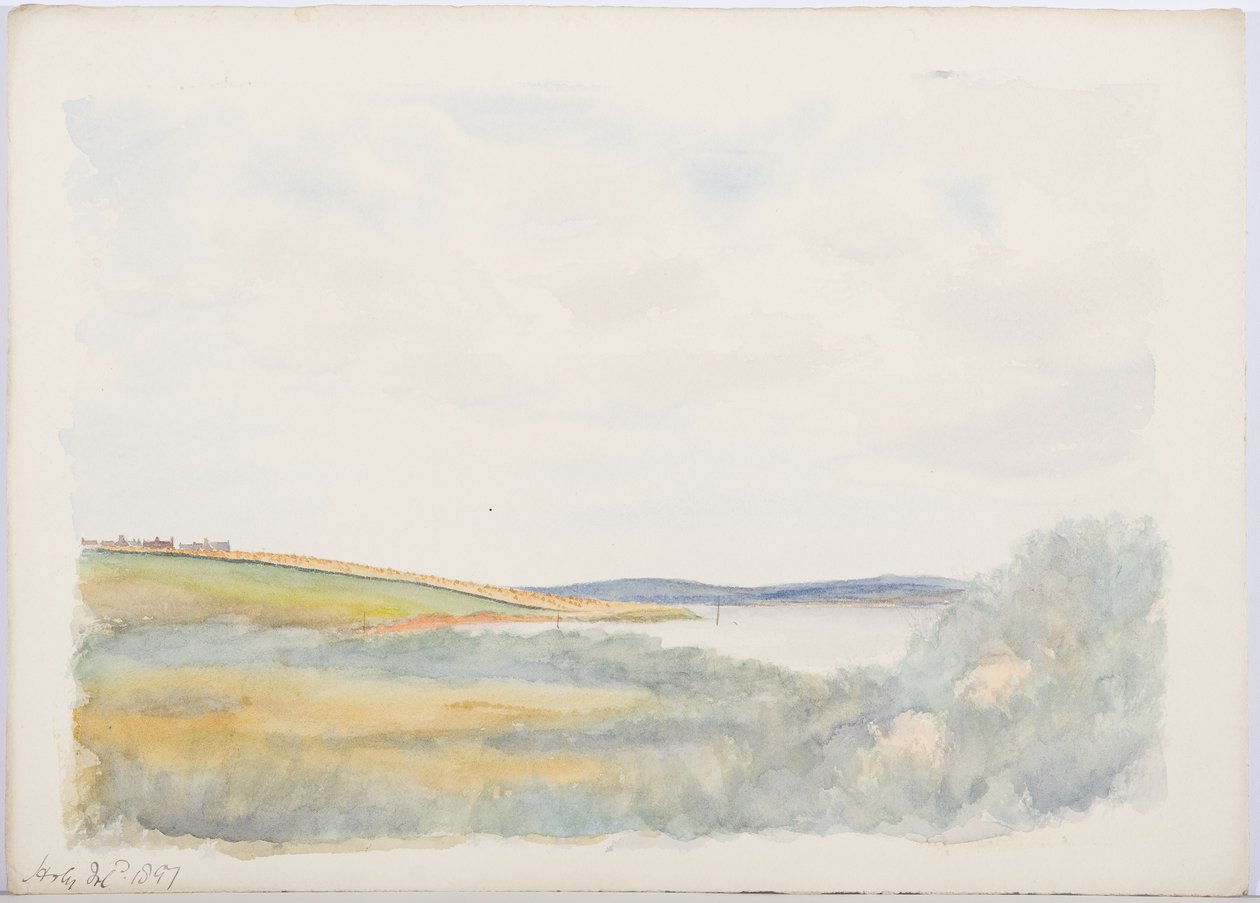 Kutsal Ada, 1897 (kağıt üzerinde kalem ve tuvalet) by Daniel Oliver