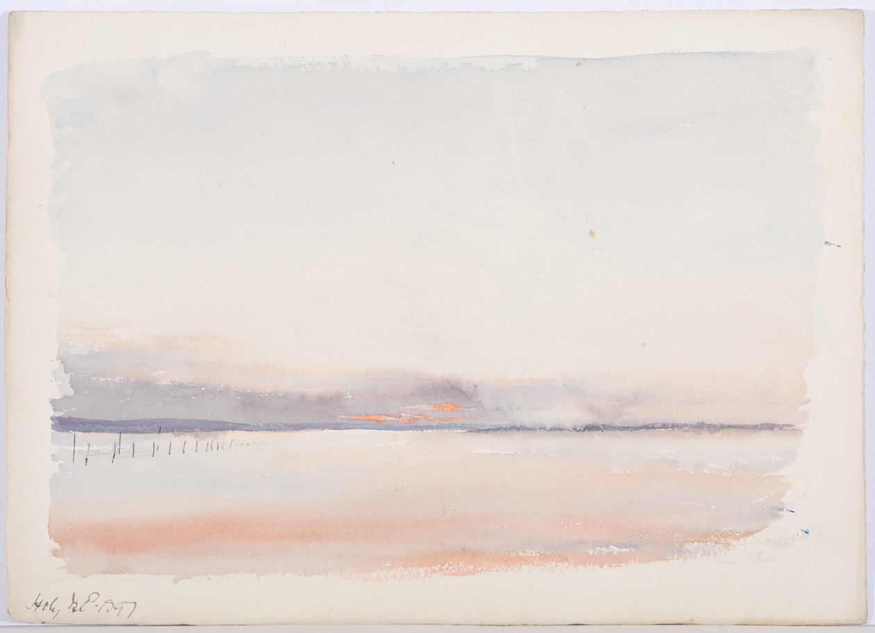 c.1916 (kağıt üzerinde kalem ve tuvalet) by Daniel Oliver