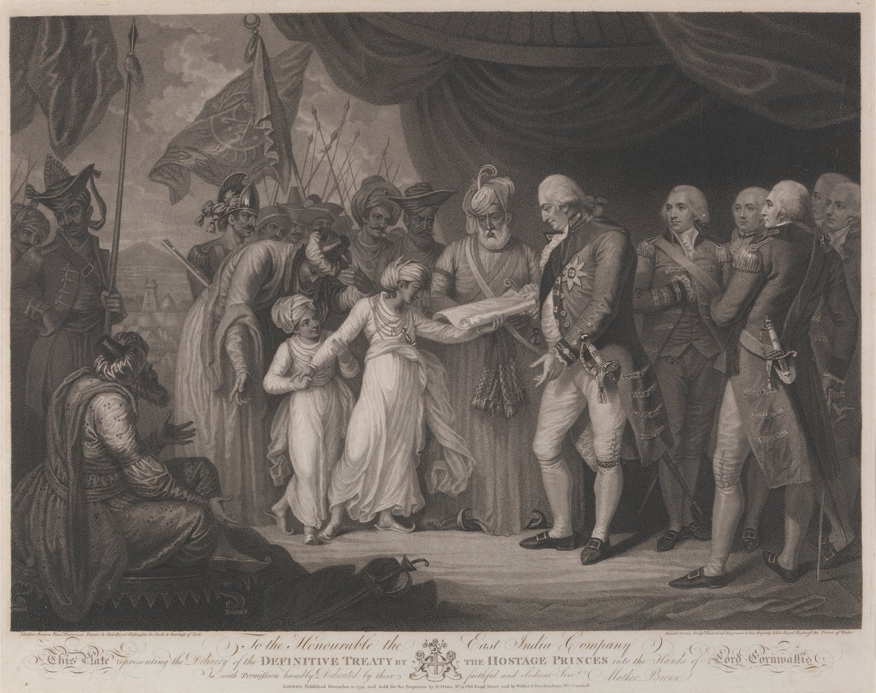 Kesin Antlaşmanın Rehine Prensler Tarafından Lord Cornwallis'in Ellerine Teslimi by Daniel Orme