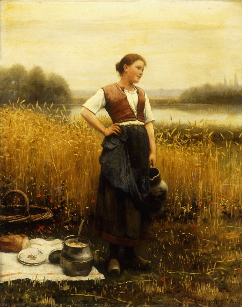 Hasat Öğle Yemeği by Daniel Ridgway Knight