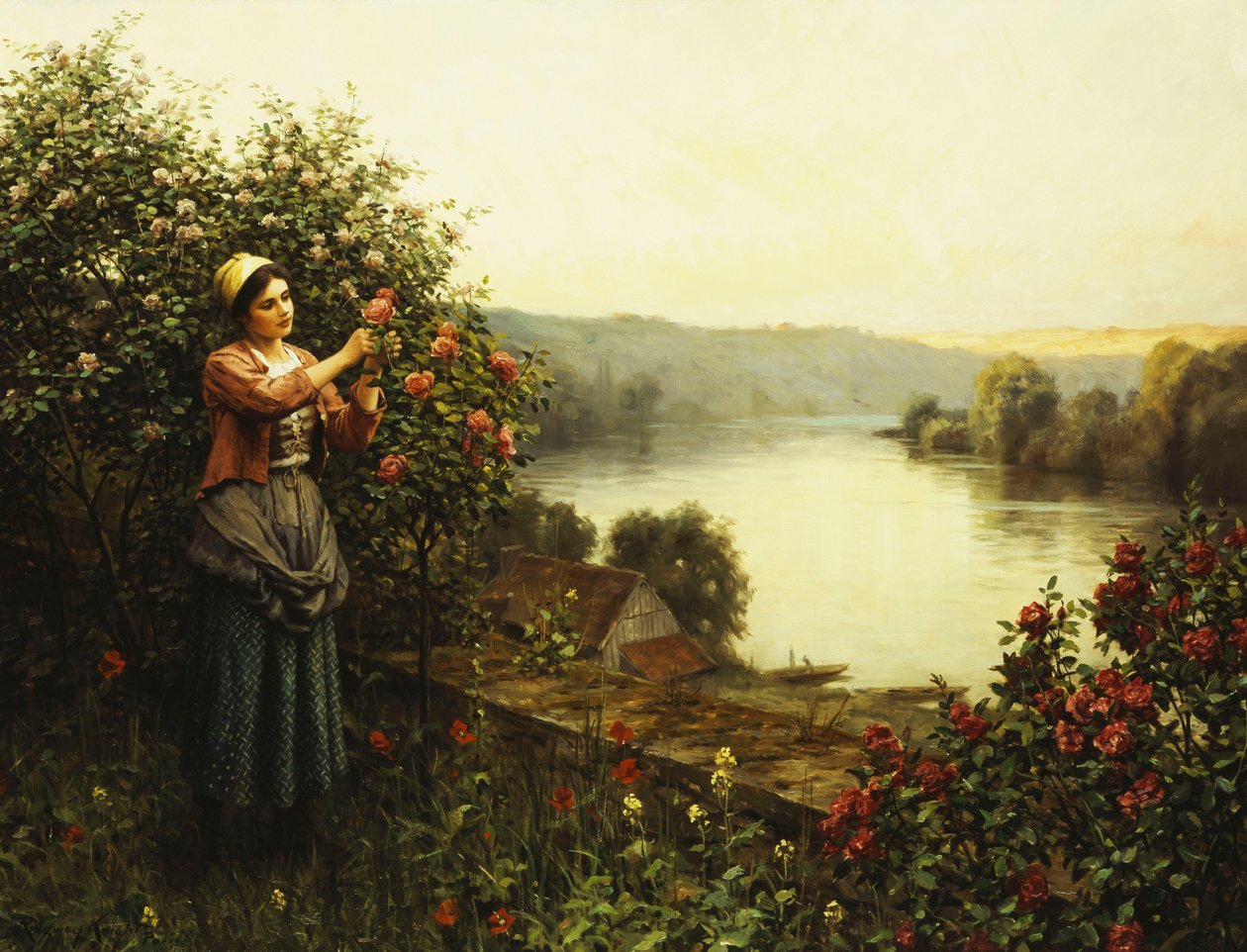 Yaz Çiçekleri, by Daniel Ridgway Knight