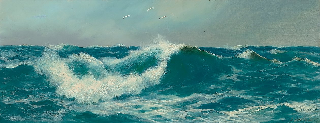 Dalgalar (tuval üzerine yağlı boya) by Daniel Sherrin