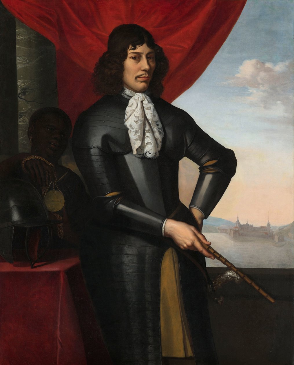 Jan Valckenburgh ve Köleleştirilmiş Bir Hizmetkarın Portresi by Daniel Vertangen (signed by artist)