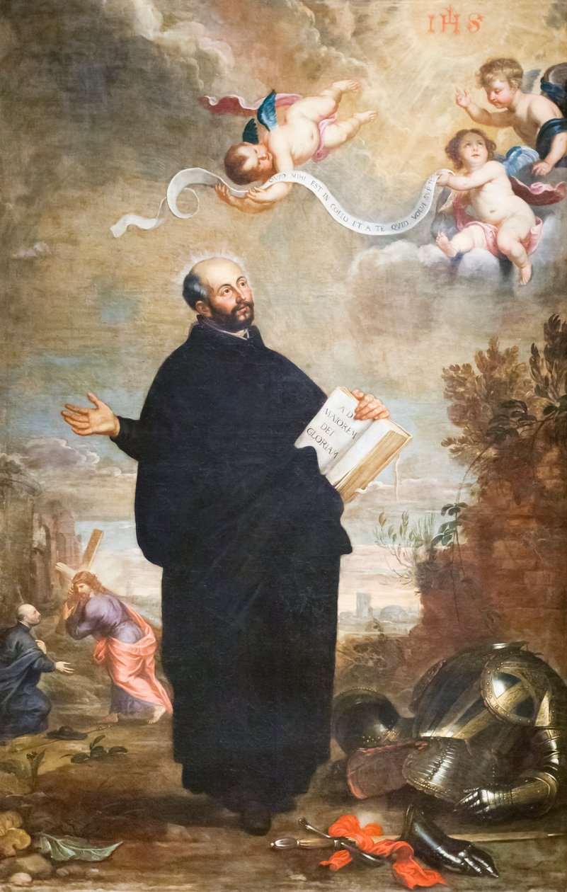 Loyola Aziz Ignatius (tuval üzerine yağlıboya) by Daniel & Wildens Jan (1586 1653) Seghers