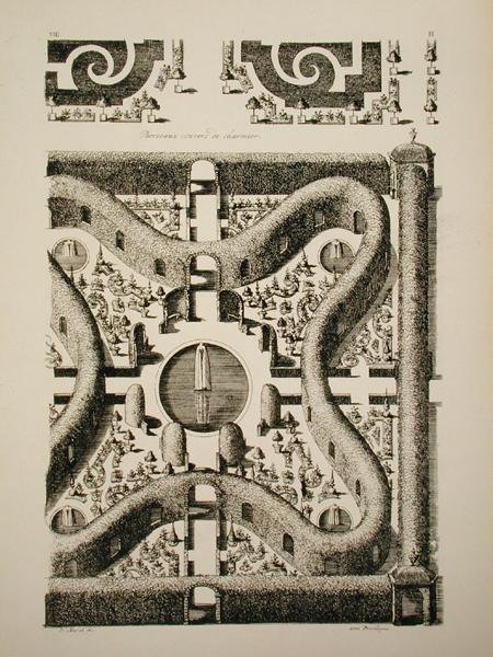Gürgen kaplı çardaklar (gravür) by Daniel the Elder Marot