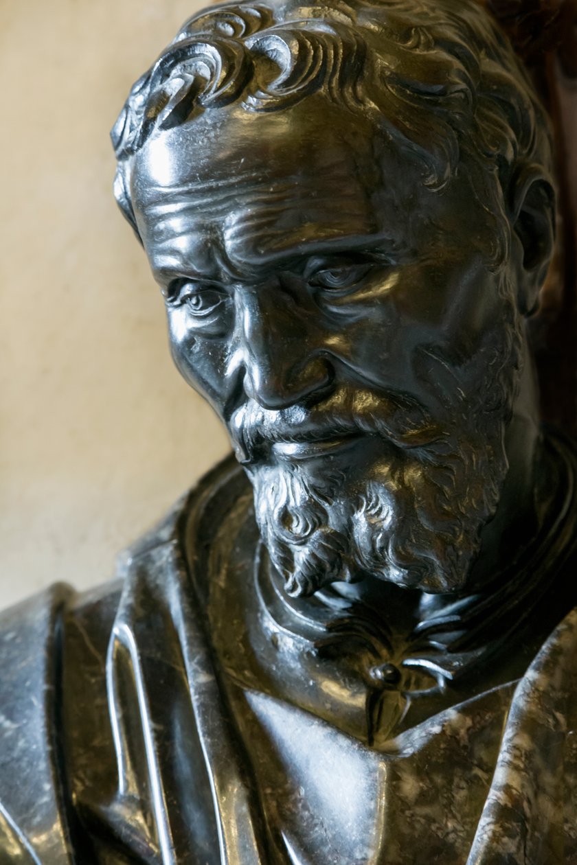 Michelangelo'nun büstü (bronz) by Daniele da Volterra