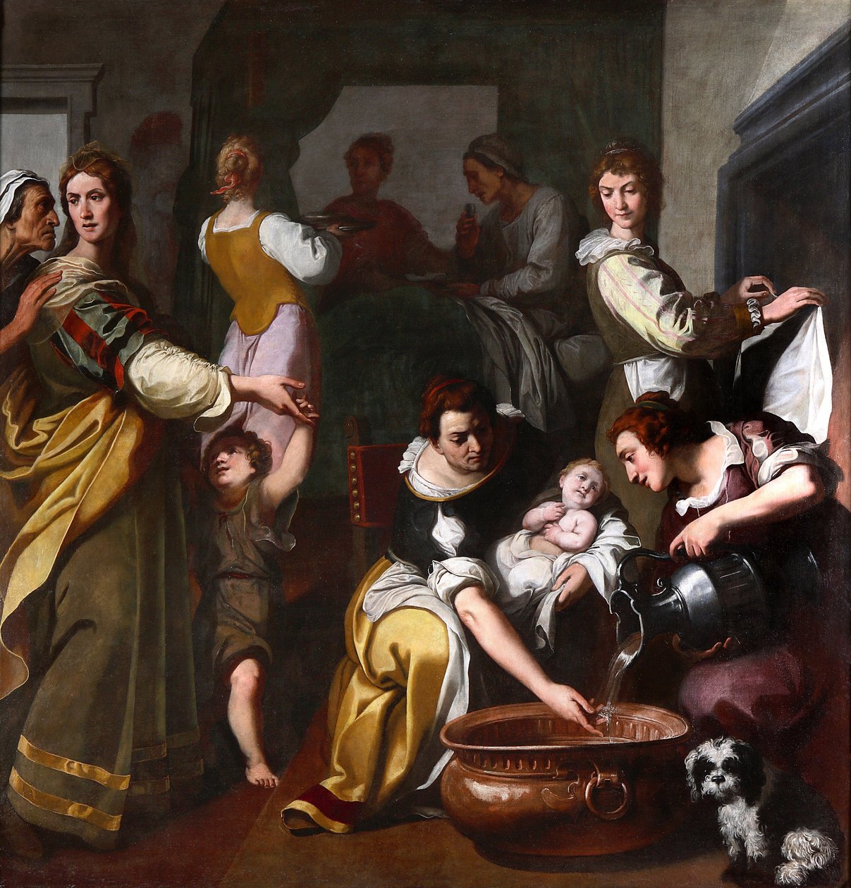 Meryem'in Hayatı: “” Meryem'in Doğuşu”” Tablosu, Daniele Crespi (1598-1630) 17. yüzyıl Museo della Basilica di Santa Maria Assunta, Gallarate, İtalya by Daniele Crespi