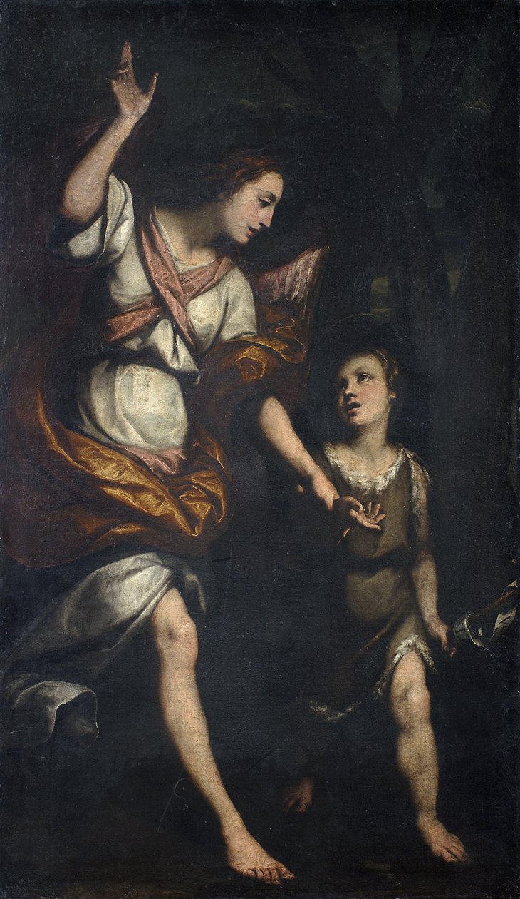 Aziz John ve Melek çölde, 1623 by Daniele Crespi