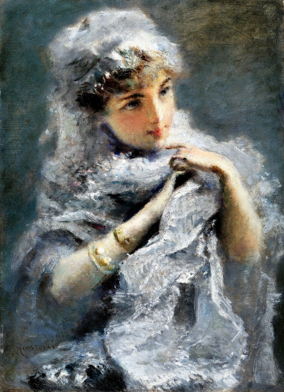 İngiliz Kız, 1886. by Daniele Ranzoni