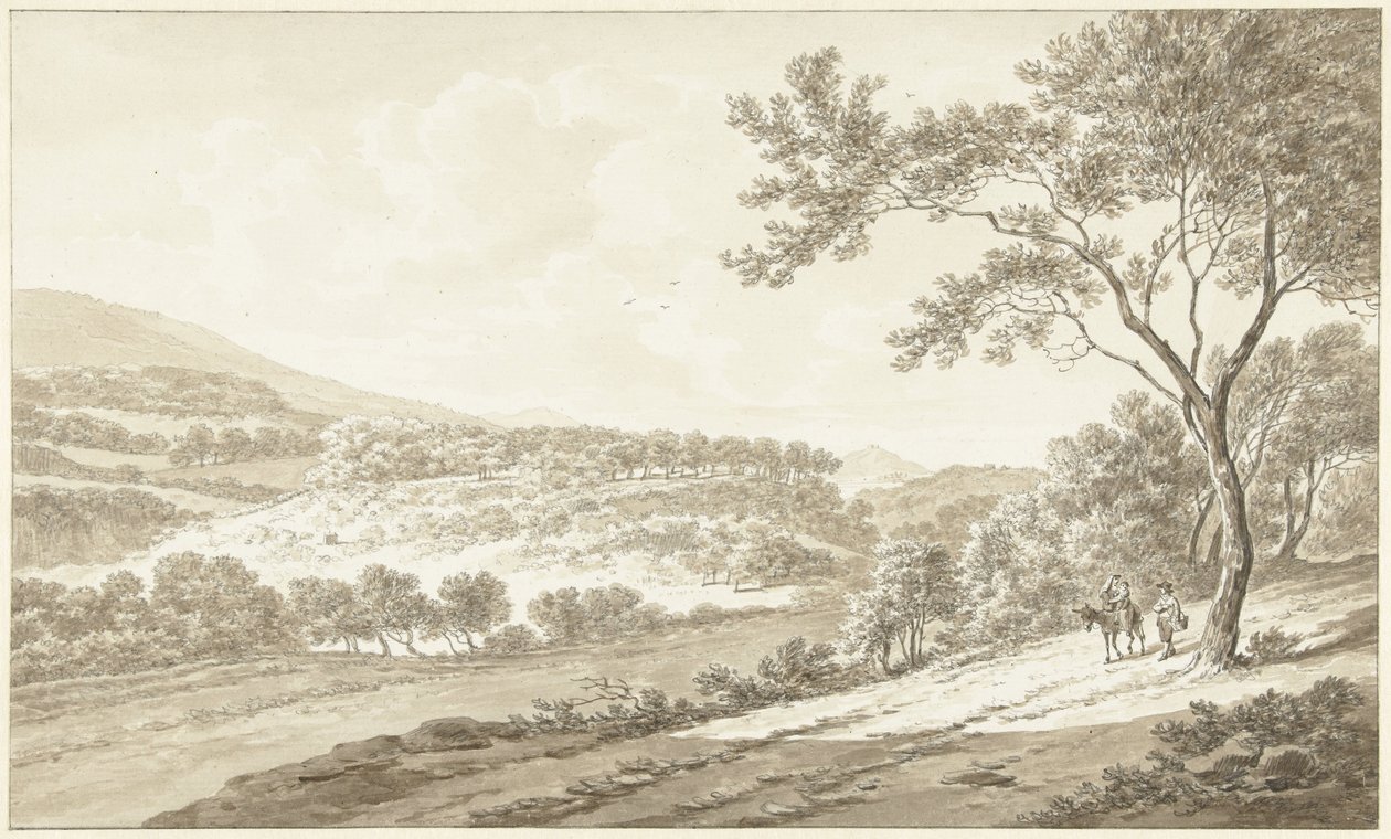Villa Adriana'dan görülen Palestrina manzarası by Daniël Dupré