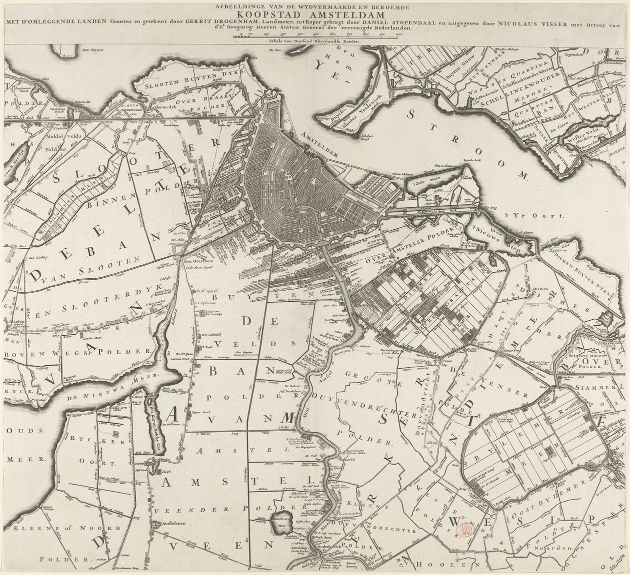 Amsterdam haritası ve çevresi by Daniël Stopendael