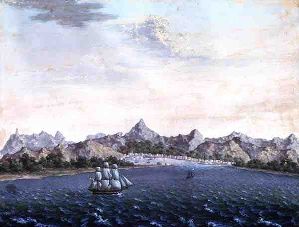 Isle de France, c.1810 (kağıt üzerine guaş) by Danish School