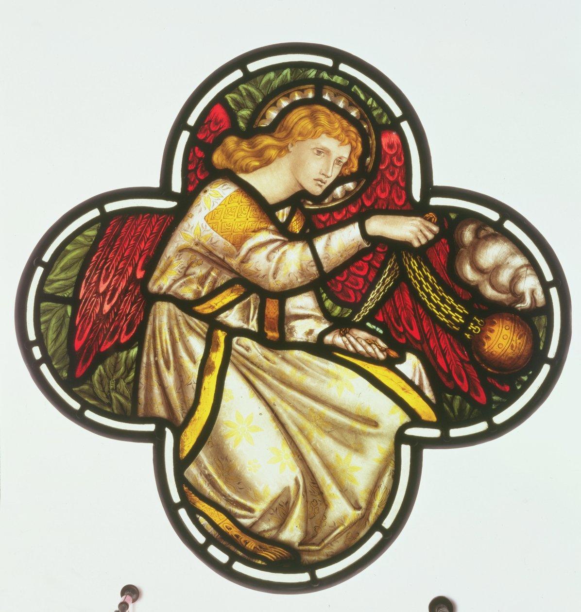 Buhurdan sallayan bir Meleğin penceresi, William Morris fabrikası tarafından yapılmış, 1870 (vitray) by Dante Gabriel and Burne Jones, Edward Rossetti