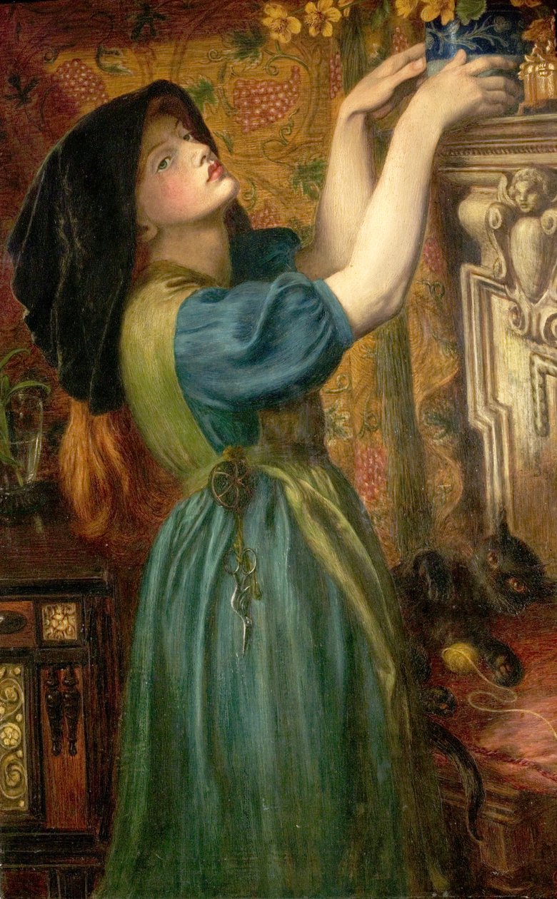 Marigoldlar (The Bower Maiden, Fleur-de-Marie), 1874 by Dante Gabriel Charles Rossetti