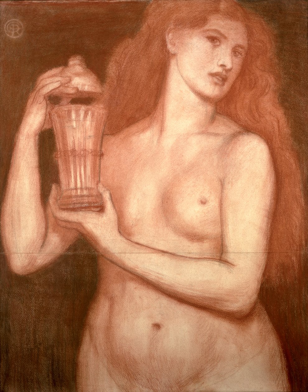 Çıplak bir kadın çalışması by Dante Gabriel Charles Rossetti
