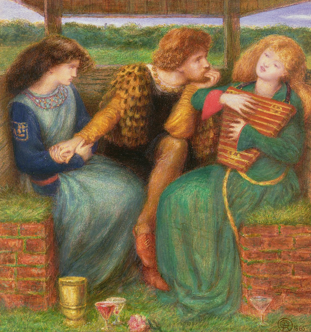 The Merciless Lady, 1865 (kağıt üzerinde tuvalet ve gövde rengi) by Dante Gabriel Charles Rossetti