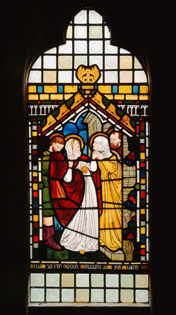 Ziyaret, 1861 (vitray) by Dante Gabriel Charles Rossetti