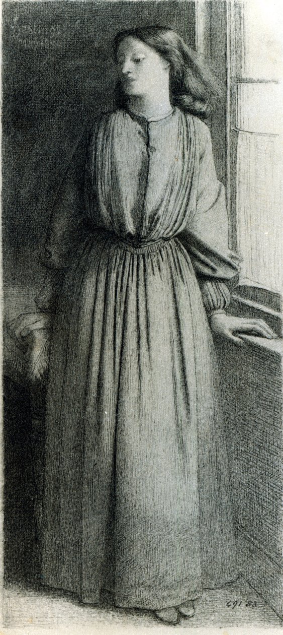 Elizabeth Siddal, May 1854 (pen and ink)  by Dante Gabriel Charles Rossetti