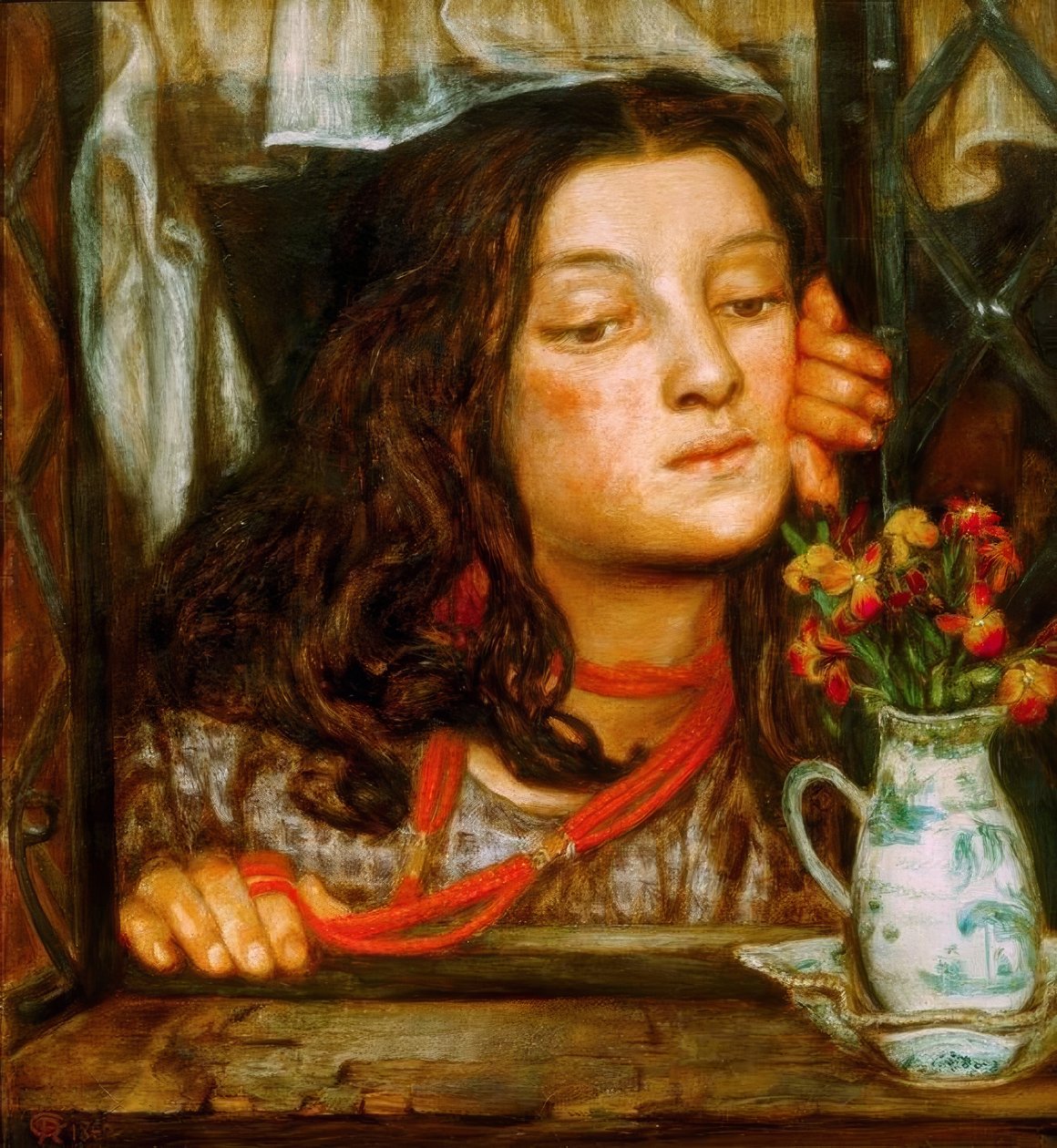 Kız bir kafes by Dante Gabriel Charles Rossetti