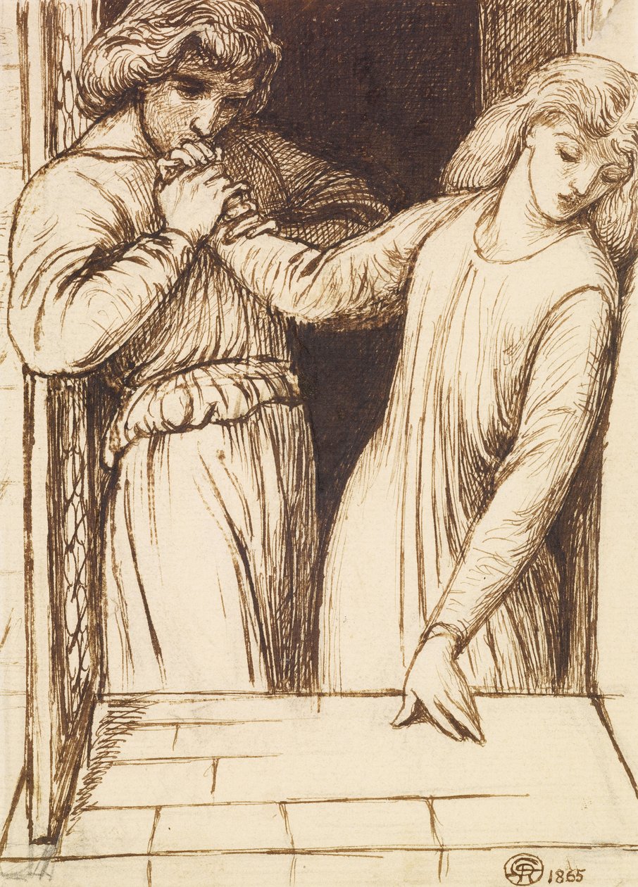 Hamlet ve Ophelia by Dante Gabriel Charles Rossetti