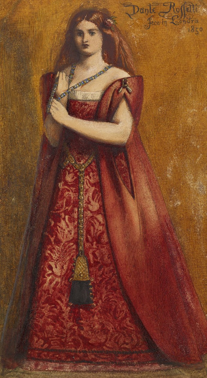 Rosso Vestita (Kırmızı Giyinmiş) by Dante Gabriel Charles Rossetti