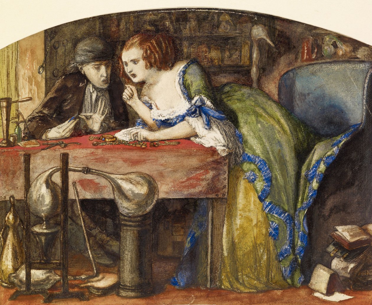 Laboratuvar by Dante Gabriel Charles Rossetti