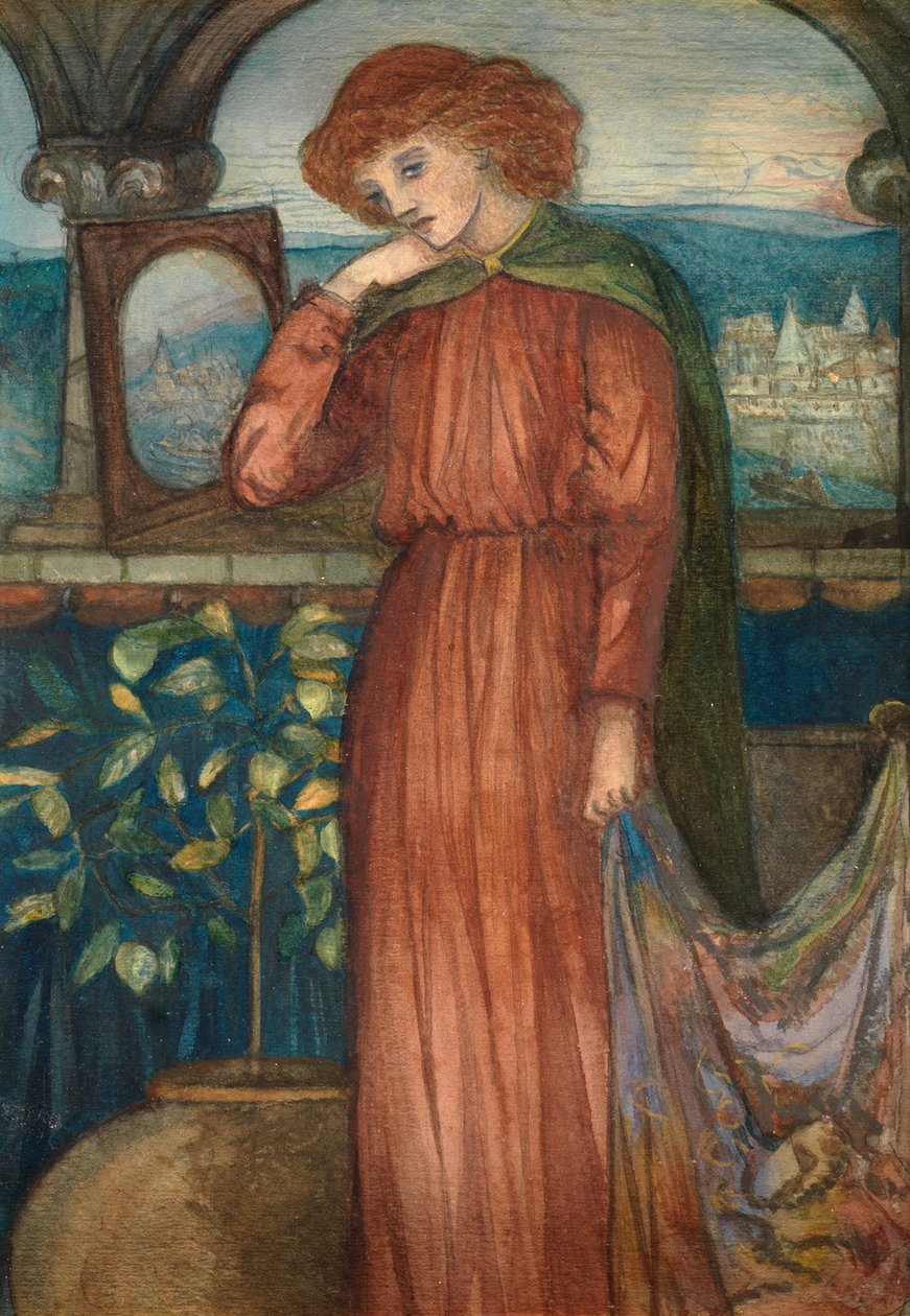 Shalott Leydisi (kartta wc) by Dante Gabriel Charles Rossetti
