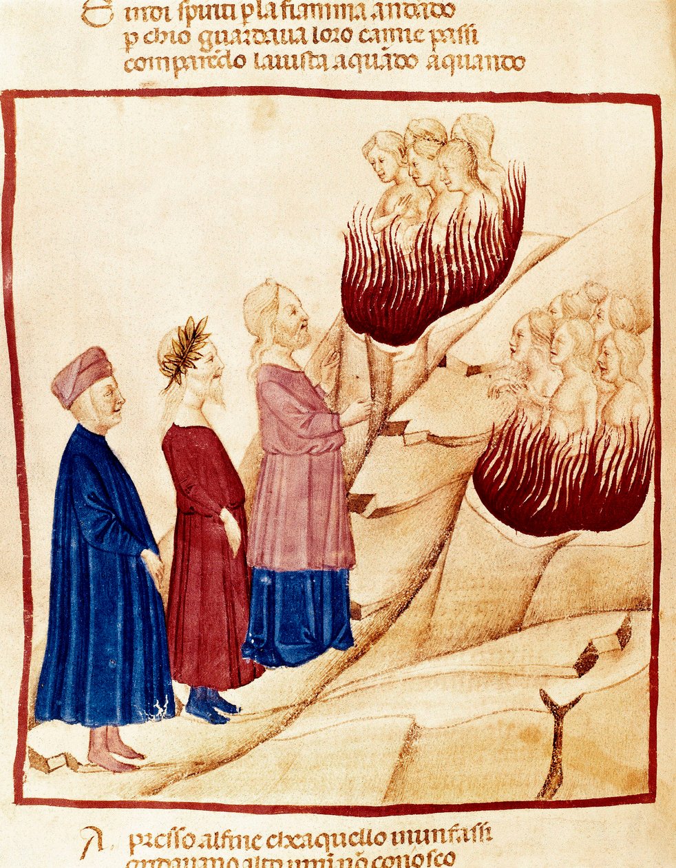 Araf: Dante ve Virgil, minyatür by Dante Alighieri