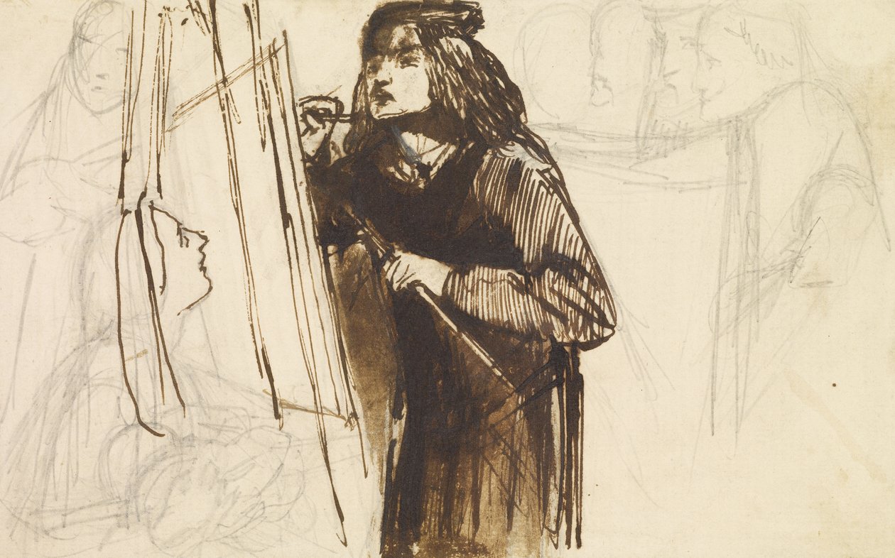İş Başında Bir Ressam, 1850-1852 by Dante Gabriel Charles Rossetti