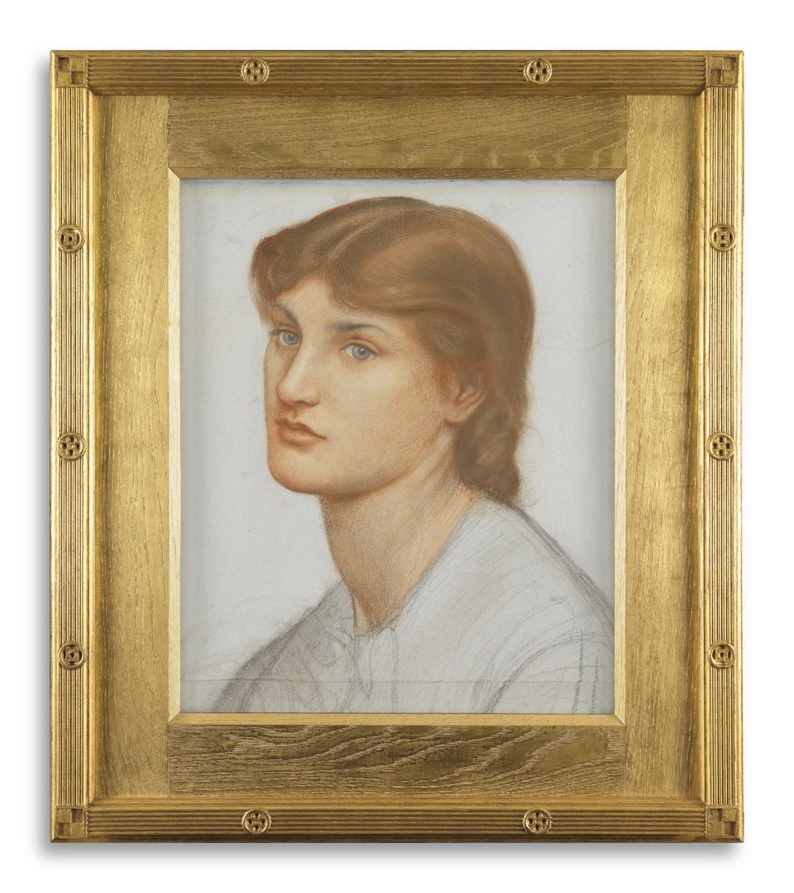 Alexa Wilding (kağıt üzerinde renkli tebeşirler) by Dante Gabriel Charles Rossetti