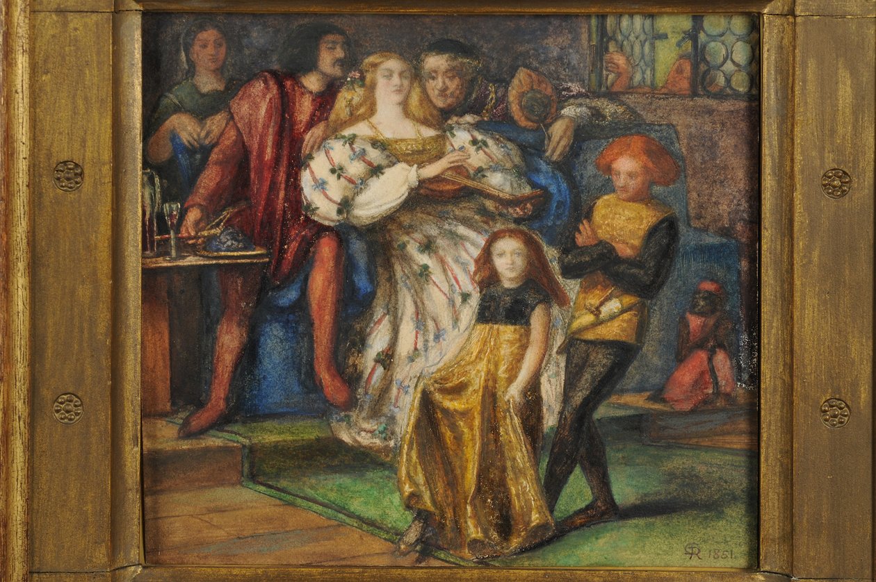 Borgia, 1851-59 (kağıt üzerinde wc) by Dante Gabriel Charles Rossetti