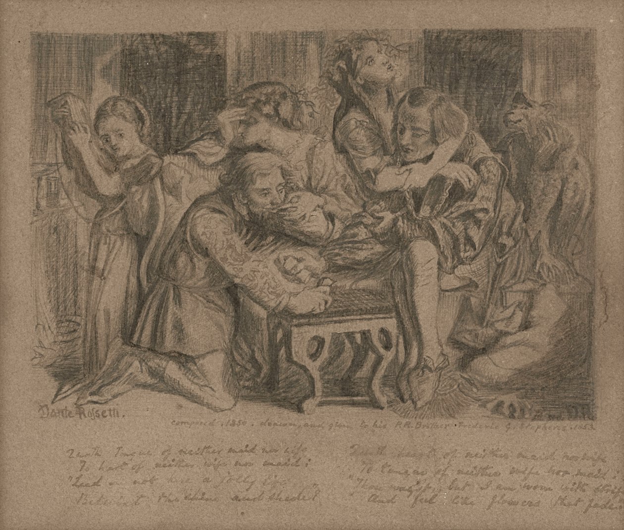 Atlar Pembe, 1850 by Dante Gabriel Charles Rossetti