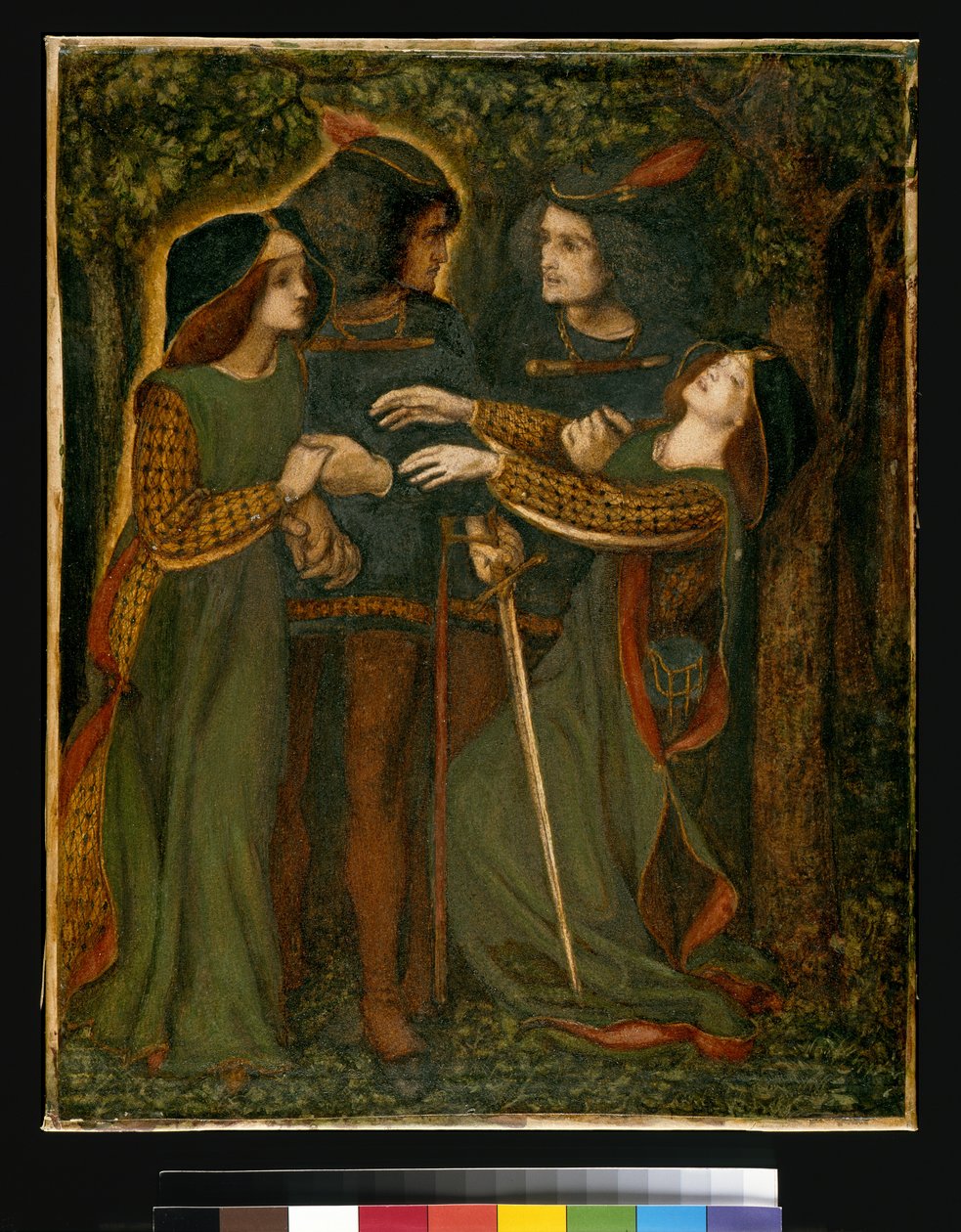 Kendilerini Nasıl Tanıdılar, c.185060 (guaş) (ayrıca bkz. 63160) by Dante Gabriel Charles Rossetti
